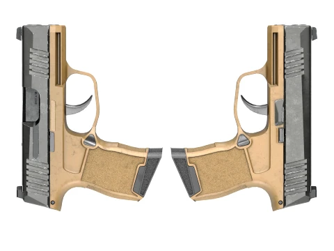 Compact Tactical Pistol FDE 3D Model