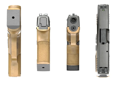 Compact Tactical Pistol FDE 3D Model