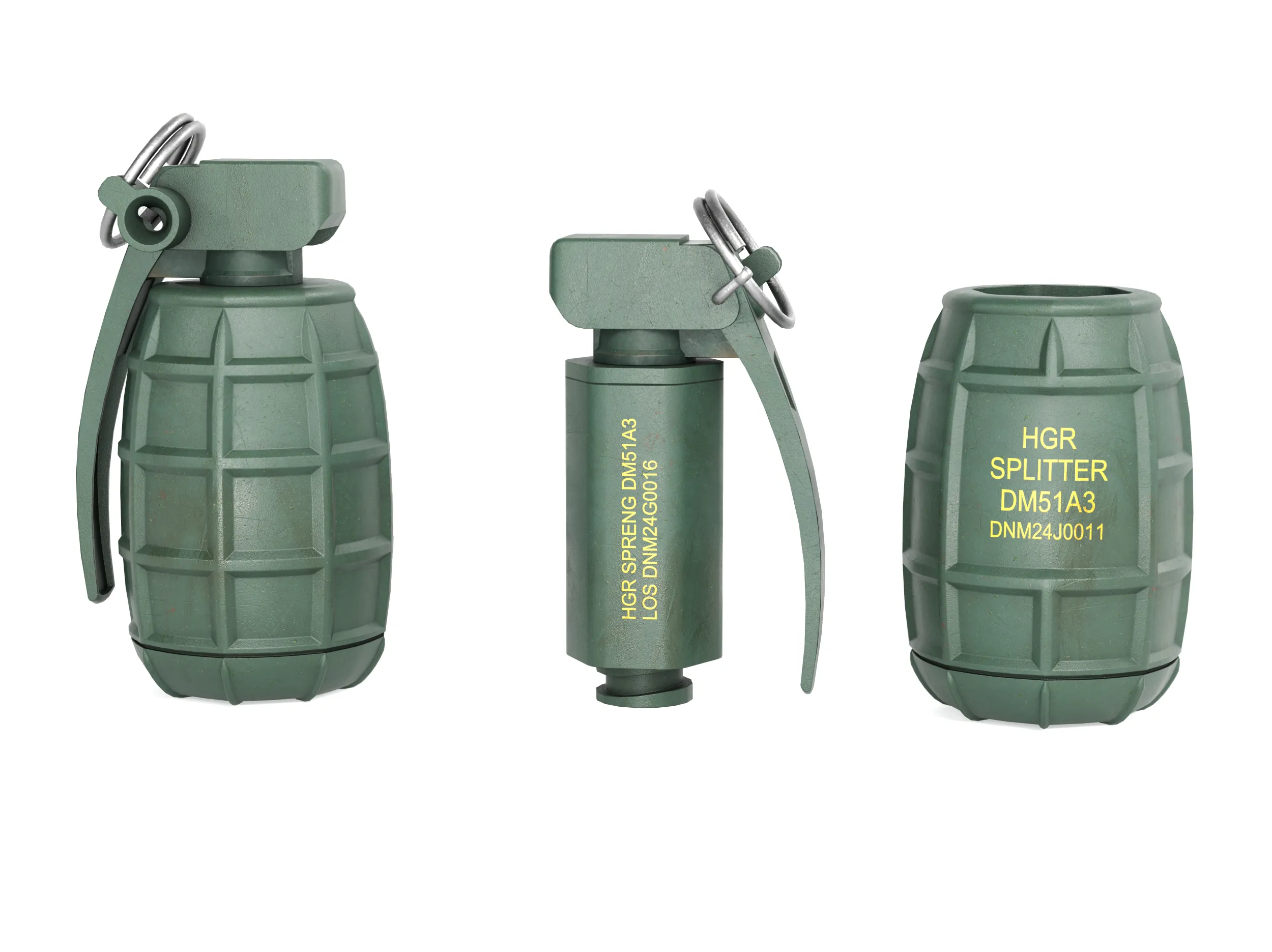 DM51 Hand Grenade 3D Model .c4d .max .obj .3ds .fbx .stl .blend
