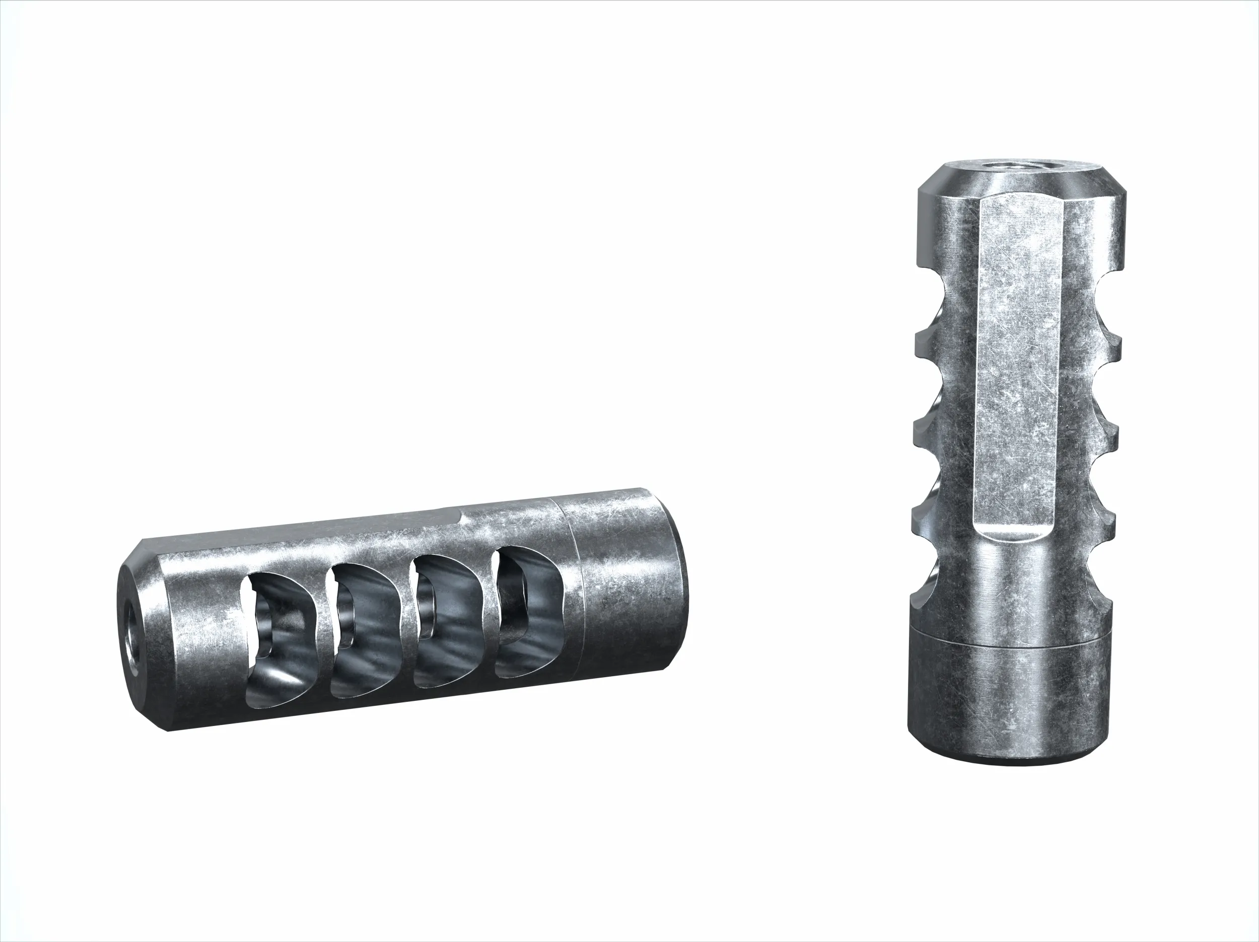 TI PRO 4 Muzzle Brake 3D Model .c4d .max .obj .3ds .fbx .stl .blend