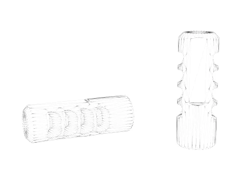 TI PRO 4 Muzzle Brake 3D Model