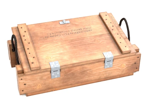 Wooden Ammo Box 3D Model