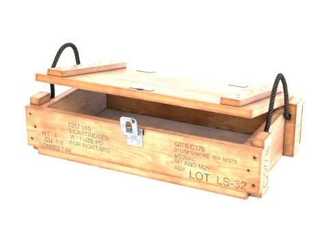 Wooden Ammo Box 3D Model