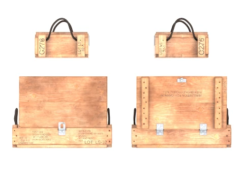 Wooden Ammo Box 3D Model