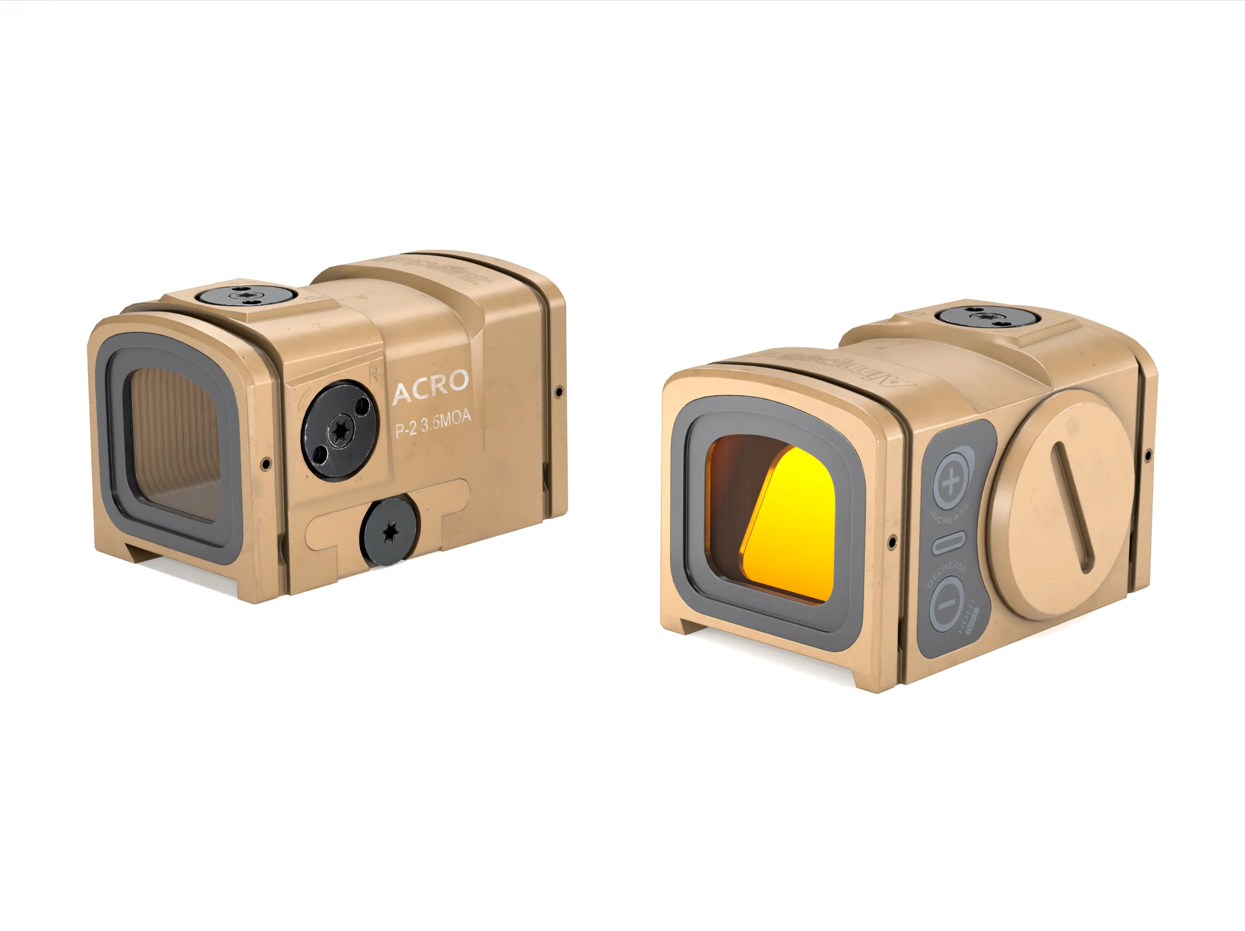 ACRO P-2 3 5 MOA - Red Dot Reflex Sight FDE 3D Model .c4d .max .obj .3ds .fbx .stl .blend 
