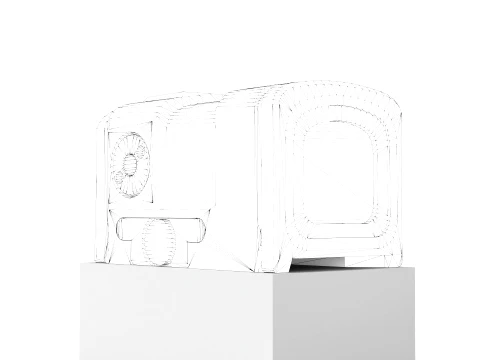 ACRO P-2 3 5 MOA - Red Dot Reflex Sight FDE 3D Model