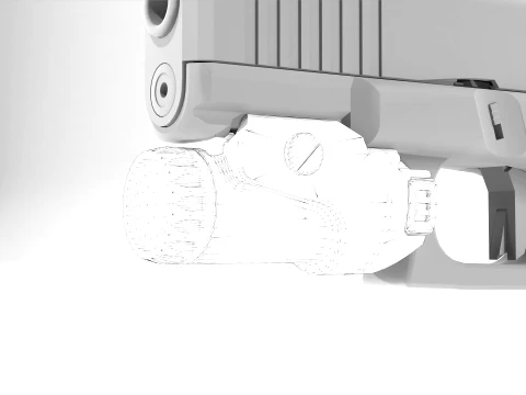 Compact Weapon Mounted Light 3D Model