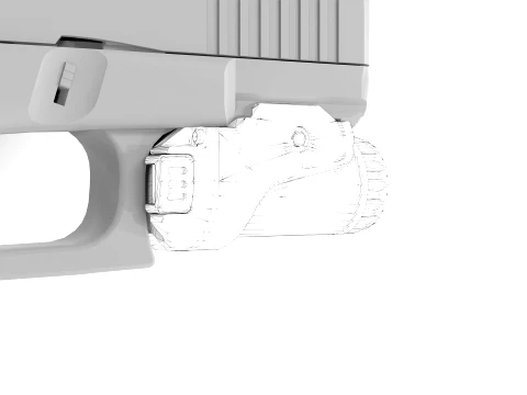 Compact Weapon Mounted Light 3D Model
