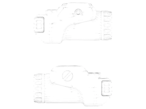 Compact Weapon Mounted Light FDE 3D Model