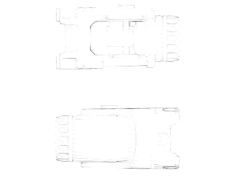 Compact Weapon Mounted Light FDE 3D Model
