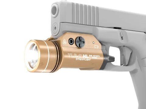 TLR-1 HL StreamLight Tactical Weapon Light FDE 3D Model