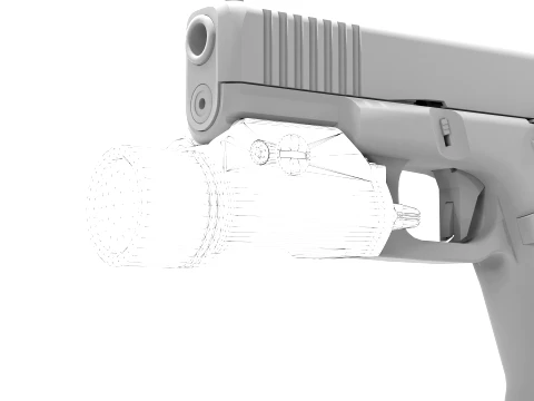 TLR-1 HL StreamLight Tactical Weapon Light FDE 3D Model