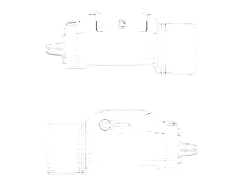 TLR-1 HL StreamLight Tactical Weapon Light FDE 3D Model