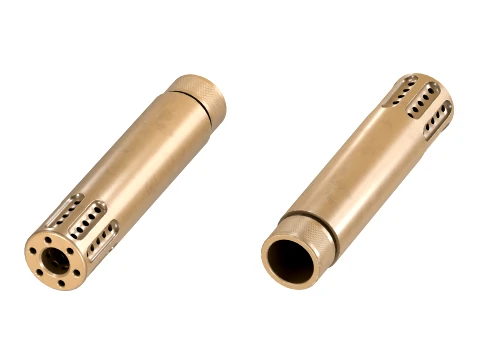 GunTec Muzzle Brake with Slip-Over Barrel Shroud FDE 3D Model