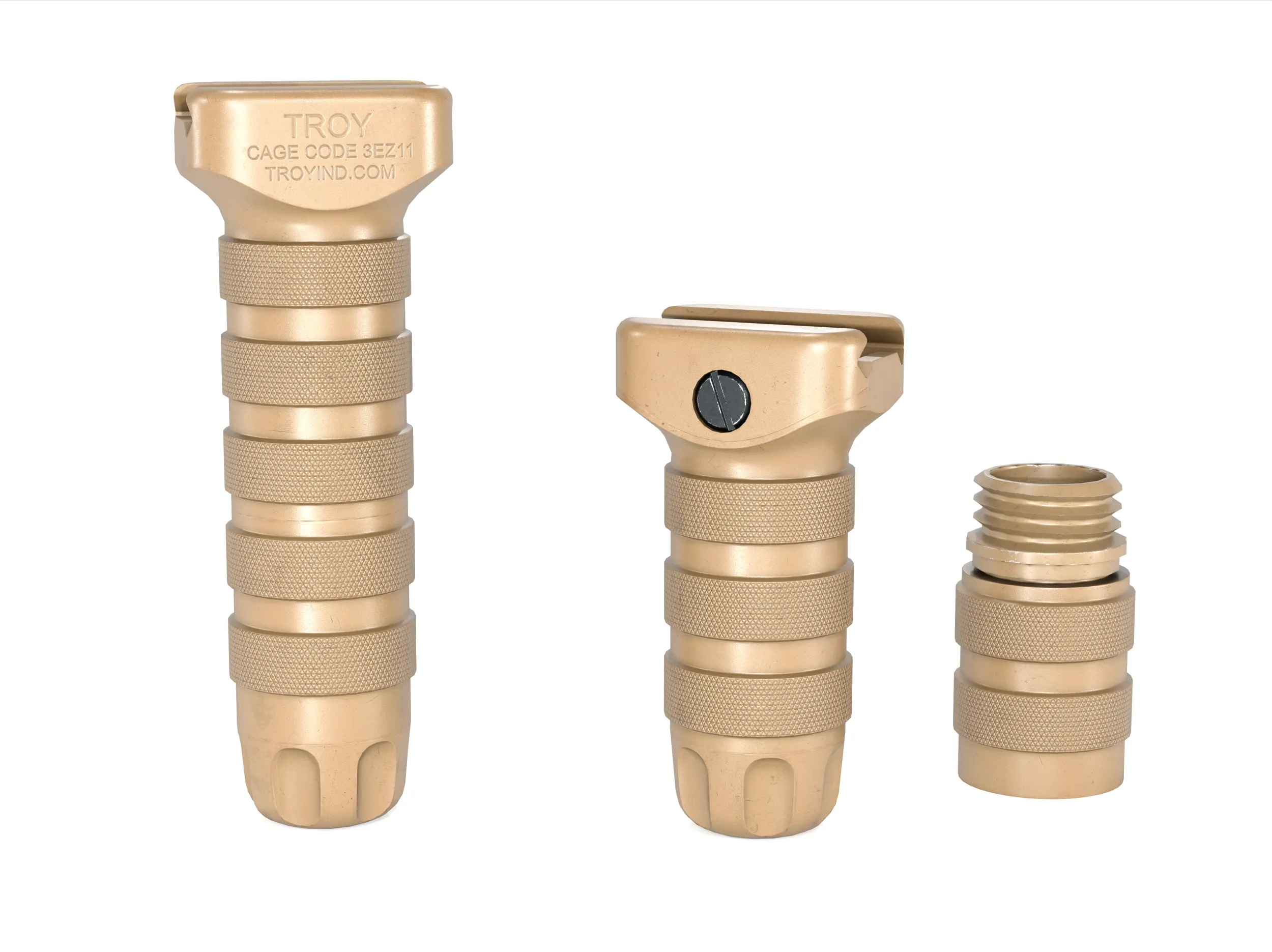 TROY Modular Combat Foregrip FDE 3D Model .c4d .max .obj .3ds .fbx .stl .blend 