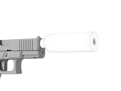 Banish 9k Suppressor FDE 3D Model