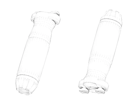 Samson M-LOK Vertical AR-15 Forend Grip FDE 3D Model