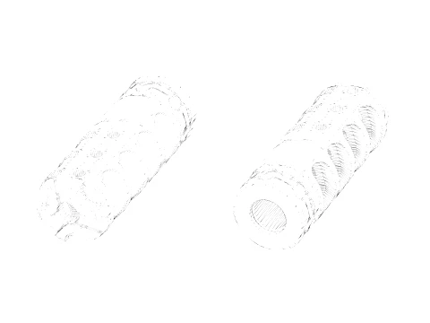 Precision Armament Hypertap Muzzle Brake 3D Model