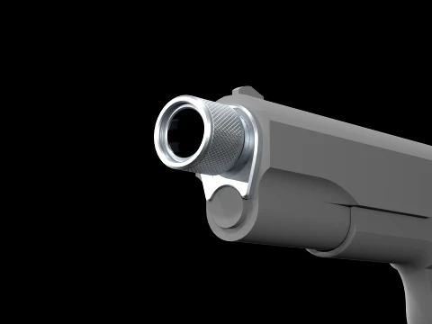 NIGHTHAWK CUSTOM - 1911 45 ACP Threaded Barrel 3D Model