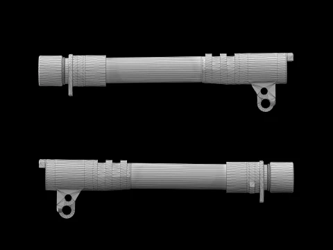 NIGHTHAWK CUSTOM - 1911 45 ACP Threaded Barrel 3D Model