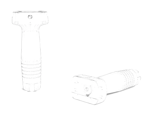 Lancer Tactical Nylon Polymer Picatinny Vertical Foregrip FDE 3D Model