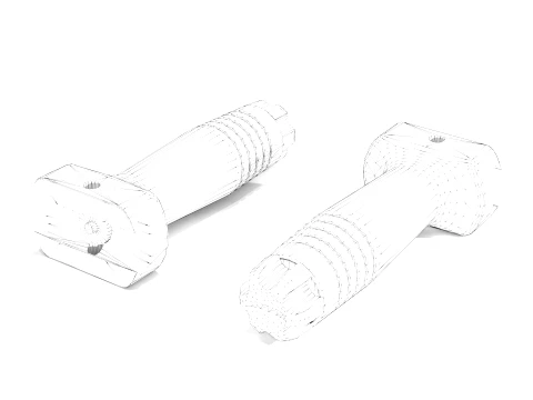Lancer Tactical Nylon Polymer Picatinny Vertical Foregrip FDE 3D Model