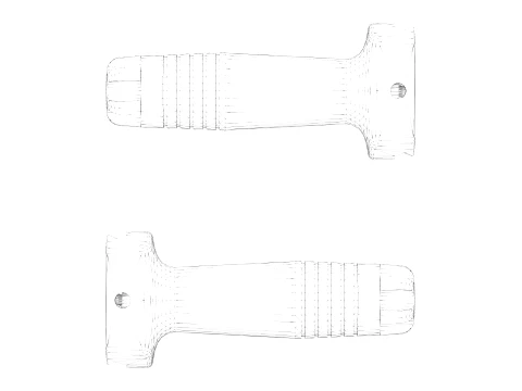 Lancer Tactical Nylon Polymer Picatinny Vertical Foregrip FDE 3D Model