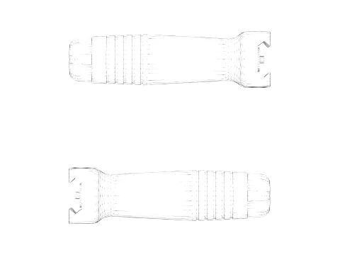Lancer Tactical Nylon Polymer Picatinny Vertical Foregrip FDE 3D Model