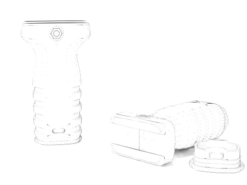 MFT React Short Vertical Grip Foregrip 3D Model