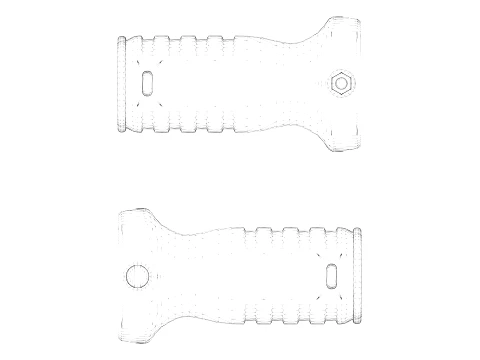MFT React Short Vertical Grip Foregrip 3D Model