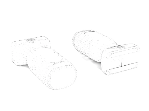 MFT React Short Vertical Grip Foregrip FDE 3D Model