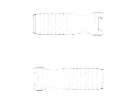 MFT React Short Vertical Grip Foregrip FDE 3D Model