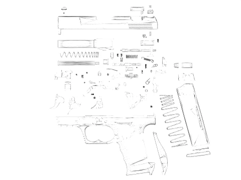 Walther P99 Pistol 3D Model