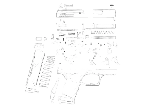 Walther P99 Pistol 3D Model