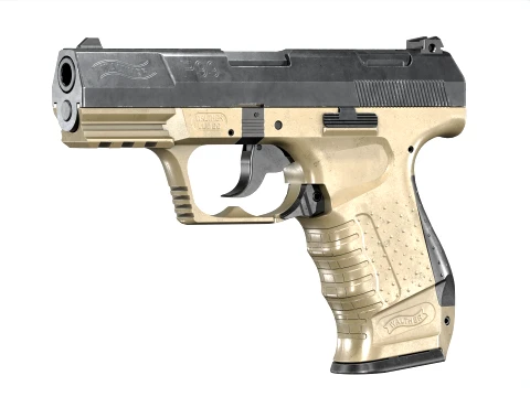 Walther P99 Pistol FDE 3D Model