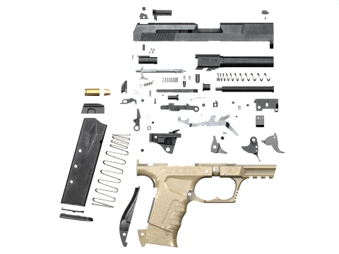 Walther P99 Pistol FDE 3D Model