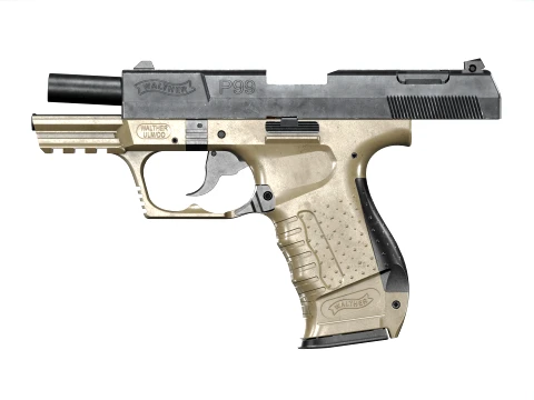 Walther P99 Pistol FDE 3D Model