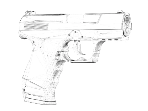 Walther P99 Pistol FDE 3D Model