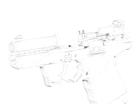 Walther P99 Pistol FDE 3D Model