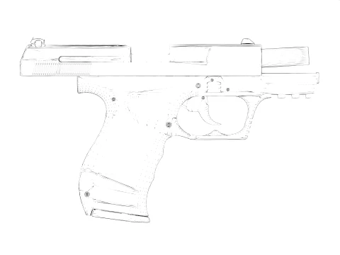 Walther P99 Pistol FDE 3D Model