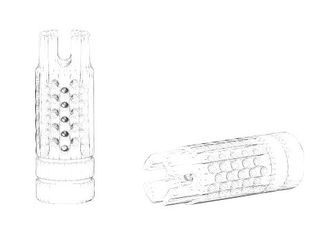 SLR Rifleworks Synergy 30 Cal Compensator 3D Model