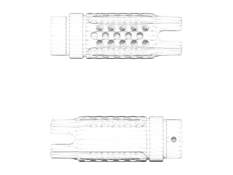 SLR Rifleworks Synergy 30 Cal Compensator 3D Model