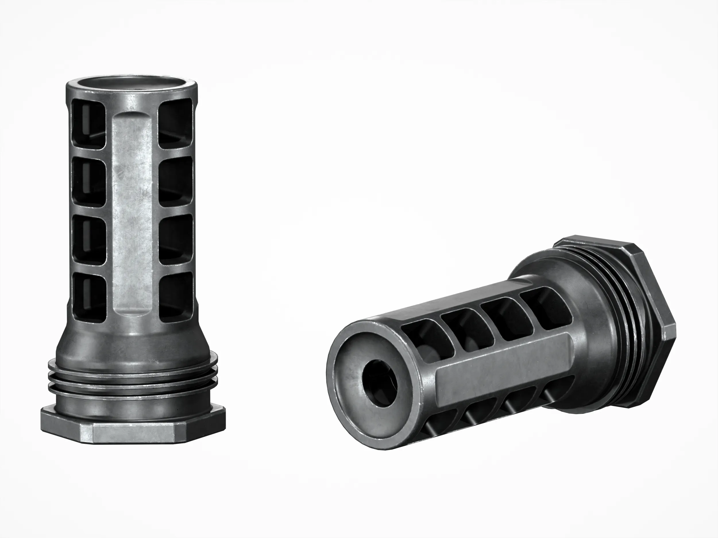 Muzzle Brake - QD 3D Model .c4d .max .obj .3ds .fbx .stl .blend