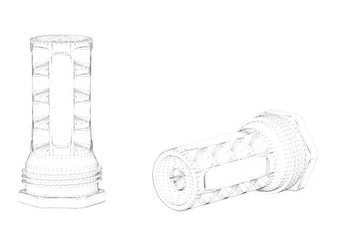 Muzzle Brake - QD 3D Model