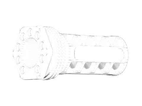 Muzzle Brake - QD 3D Model