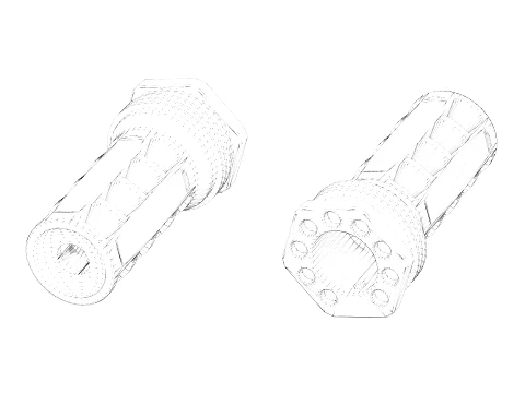 Muzzle Brake - QD 3D Model