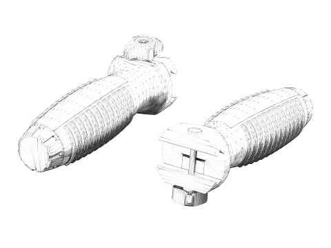 Picatinny AK-12 Vertical Grip 3D Model