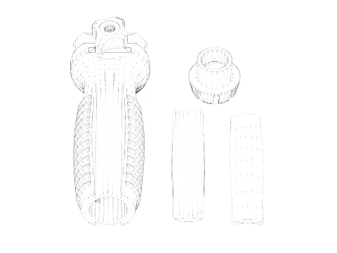 Picatinny AK-12 Vertical Grip 3D Model