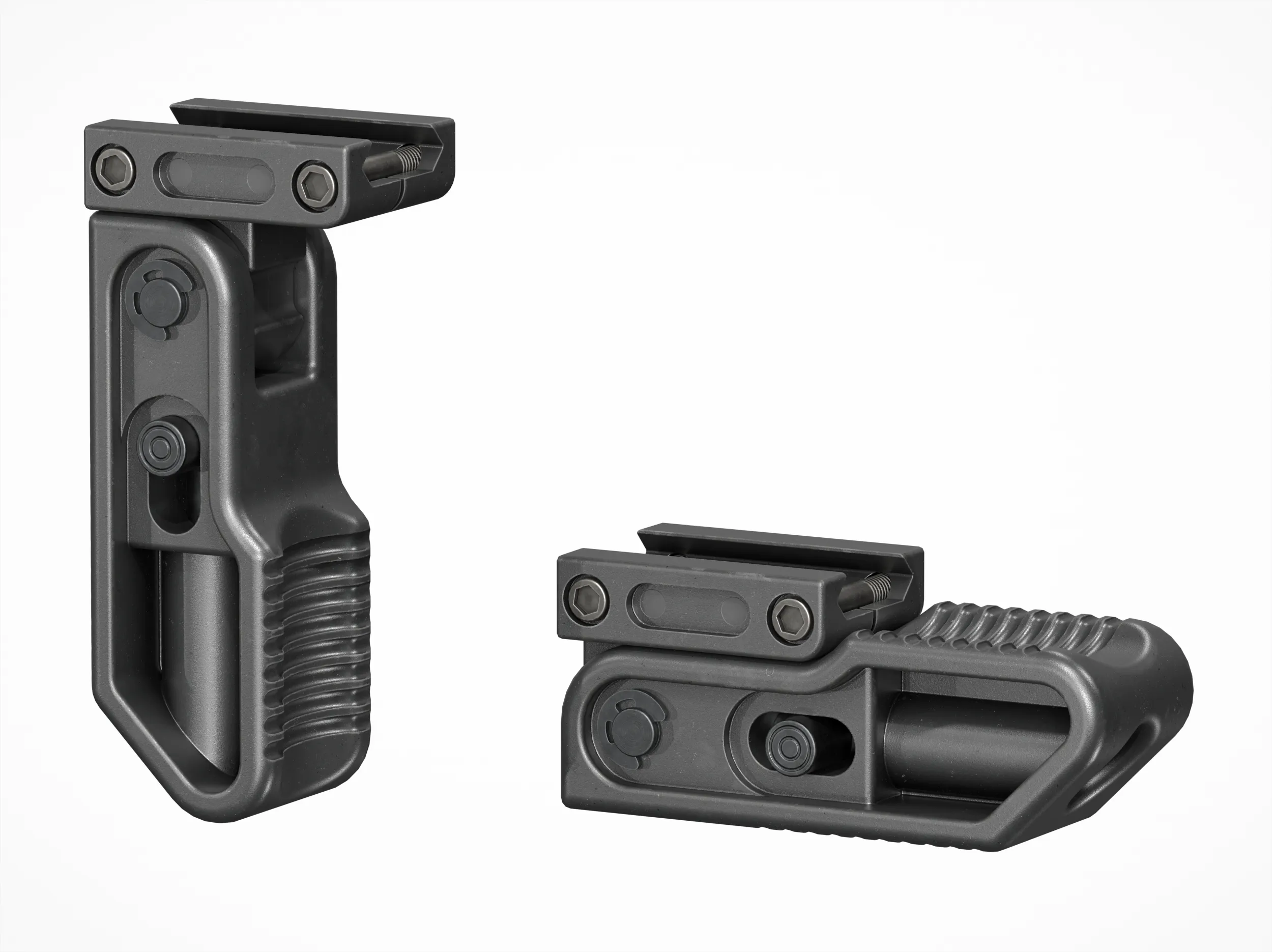 Tactical LWRC Vertical Folding Grip 3D Model .c4d .max .obj .3ds .fbx .stl .blend 
