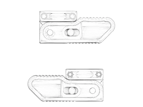 Tactical LWRC Vertical Folding Grip 3D Model